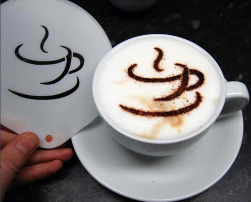 latté art café in by maegu ménage maison modèles pochoir cappuccino 3d print model - Mito3D
