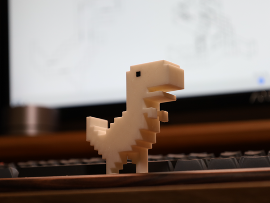 cromo dinosaurio by sven97 casa decoración red error juego google juguete regalo 3d print model - Mito3D