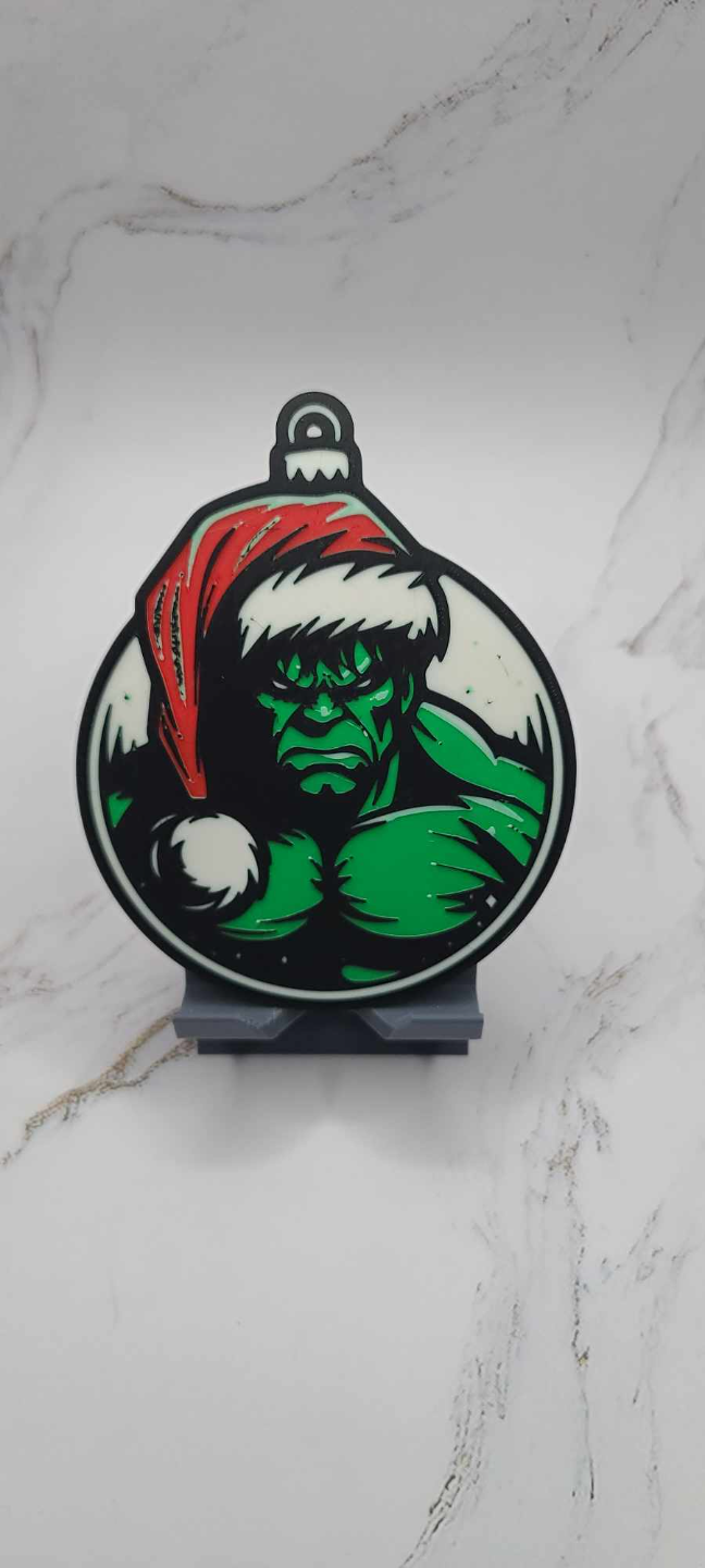 brüllen flitter by abonnieren kunst 2d hulk weihnachten noel urlaub wunder 3D print model - Mito3D