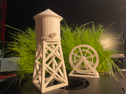 agua torre by maximvirgilio miniaturas arquitectura medieval castillo miniatura entrenar decoración modelo tren modeltrains 3d print model - Mito3D
