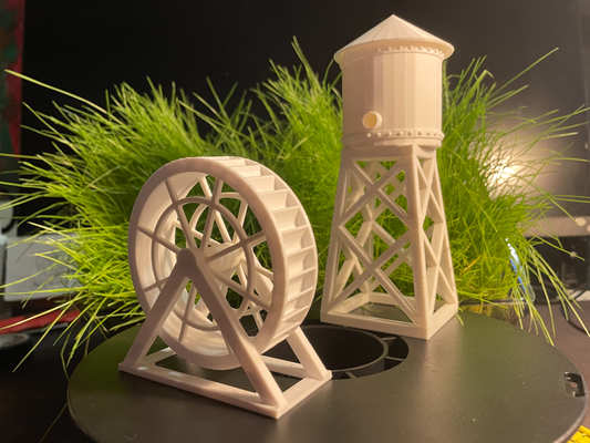 acqua ruota by maximvirgilio miniature architettura medievale miniatura treno arredamento castello 3d print model - Mito3D