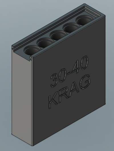 30-40 krag ammo case remixed by gwhitt856 hobby & diy sport outdoors box reloading reloadingtools 3d print model - Mito3D