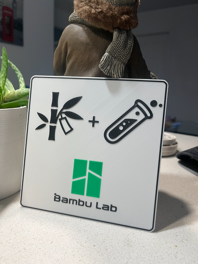 bambulab signe makerlab by tommy pistolet art panneaux logos 3d print model - Mito3D