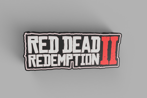 rosso morto redenzione 2 ispirato guidato scatola luminosa by glengri arte segni loghi red dead redemption lightbox 3d print model - Mito3D