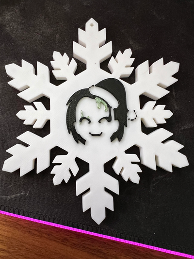 christmas chucky snowflake ornament by busaru art models 3d print model - Mito3D