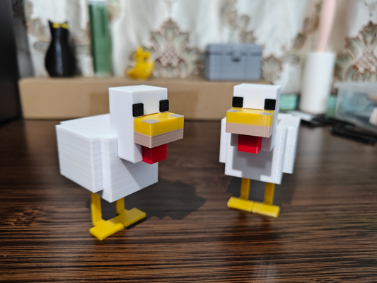 poulet in minecraft by jouets jeux personnages jeu modèle mini figure 3d print model - Mito3D