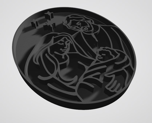 cookie cutter holy family by maraaznp3d household decor betlem 3d print model - Mito3D
