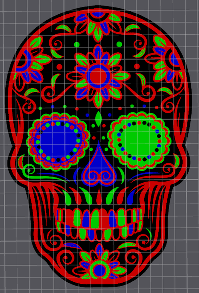personalizable azúcar cráneo led lámpara by escarabajo 3d arte señales logos personalizado mexico muerto día of coco lámpara led ligero caja ligera 3d print model - Mito3D