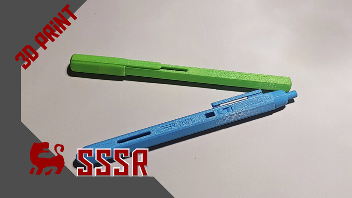 2 bolígrafo plumas by sssr sh casa oficina rollerball rellenar primavera 107 3d print model - Mito3D