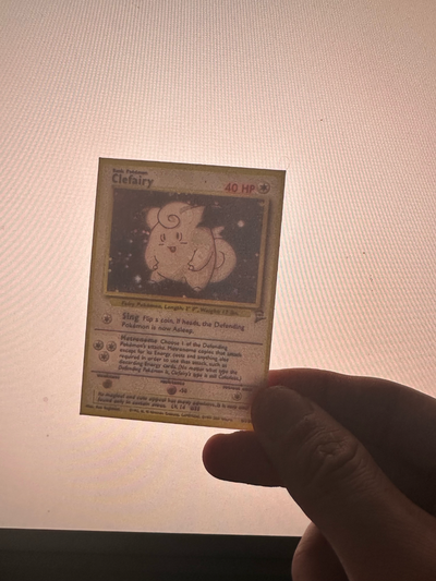 clefairy pokemon card lithophane by thatguy08 art 2d 3d print model - Mito3D