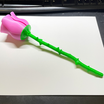 rose stem remixed by olafejs household decor 3d print model - Mito3D