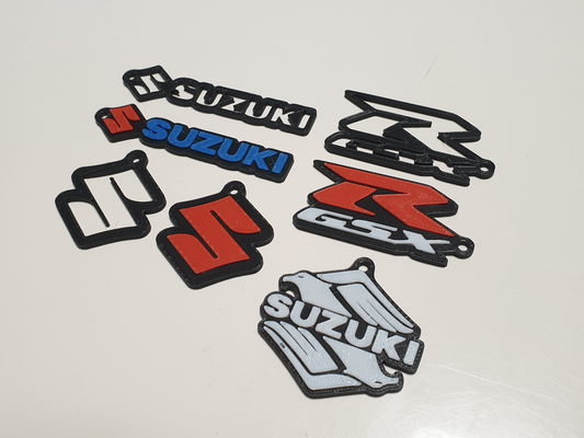 suzuki keychain collection by h ba97 art 2d kolekce sada privesek motorcycle gsxr 3d print model - Mito3D