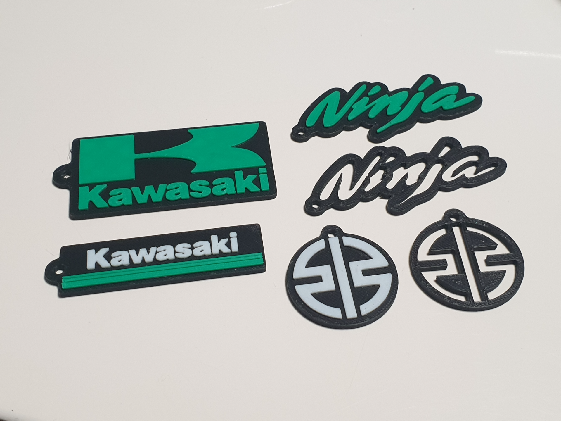 kawasaki keychain collection by h ba97 art 2d privesek motorcycle motorbike ninja h2 3D print model - Mito3D