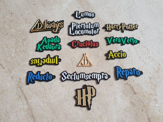 harry potter keychain collection by h ba97 art 2d deathly hollows magic 3d print model - Mito3D