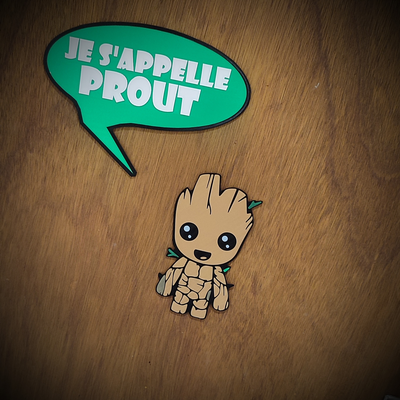 je s'appelle prout - simple wc by eskice miniature art signs & logos groot toilet house 3d print model - Mito3D