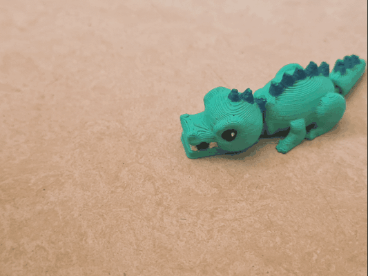 flexi dinobitas charme by ashandrose brinquedos jogos dinossauro flexível articulado chaveiro 3d print model - Mito3D