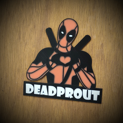 deadproot - simple wc by eskice miniature household decor deadpool wall art 3d print model - Mito3D