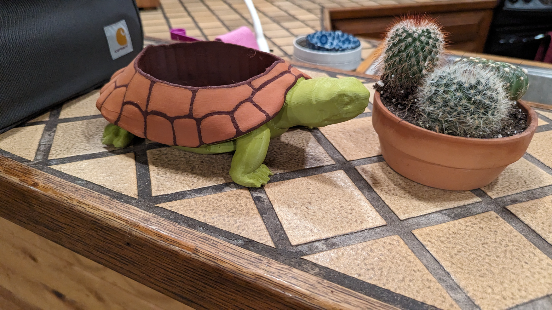 tortue planteur pot remixé by marcialana ménage jardin 3D print model - Mito3D