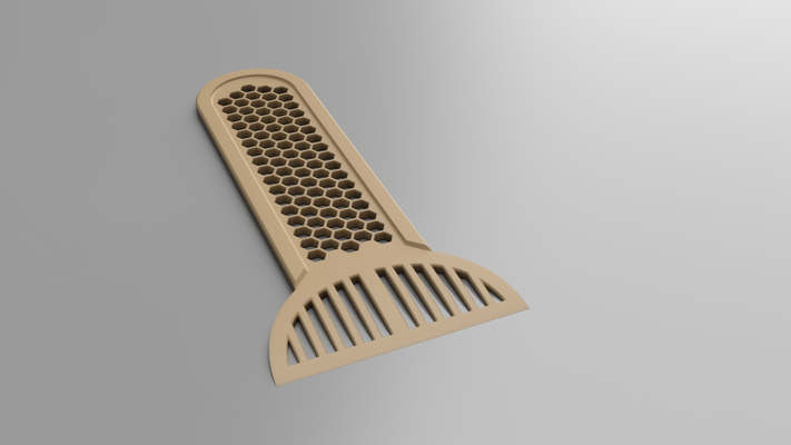 altıgen üstesinden gelmek fep yatak kazıyıcı büyük eller by uçan damla ayı tasarımlar 3d yazıcı aksesuarlar spatula yarıklı sapı altıgenler küçük ısı yatağı ıspatulası baskı yatakpatula feps oluklu 3d print model - Mito3D