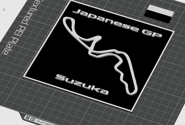 formula 1 - suzuka japanese gp by maegu art 2d circuit formel grand prix 3d print model - Mito3D