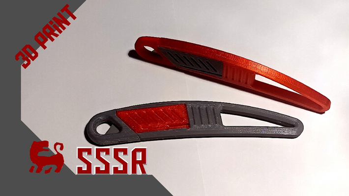 utility knife by sssr sh tools hand blade scraper printer trapezoid 3d print model - Mito3D