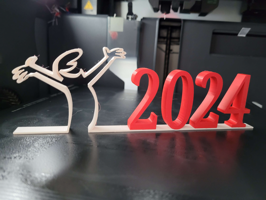 la linea de nouvel by olivier3dprint kunst modelle deko neujahr 2024 3d print model - Mito3D