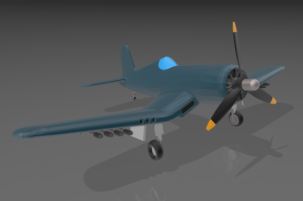 vought f4u corsair by jan racak06 oyuncaklar oyunlar uçak dövüşçü savaş uçağı dünya savaşı 3d print model - Mito3D