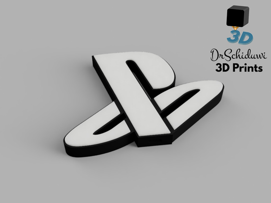 playstation lamp by drschiduwi art signs & logos ps decor logo 5 gamer game gaming box 3d print model - Mito3D