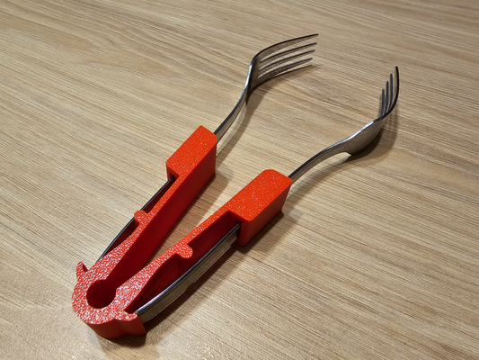 pinza forchette by conclusione domestico casa modelli forchetta cucina attrezzo 3d print model - Mito3D