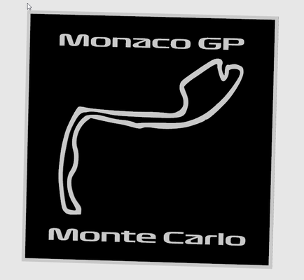 formula 1 monaco gp monte carlo by maegu arte 2d formula1 formel1 mille dollari prix 3d print model - Mito3D