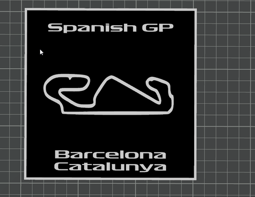 formula 1 - spanish gp barcelona-catalunya by maegu art 2d catalunya barcelona formel grand prix 3d print model - Mito3D