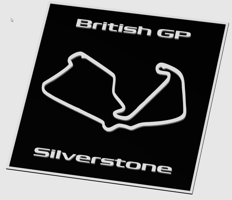 formula 1 - british gp silverstone by maegu art 2d formula1 formel1 grand prix 3d print model - Mito3D