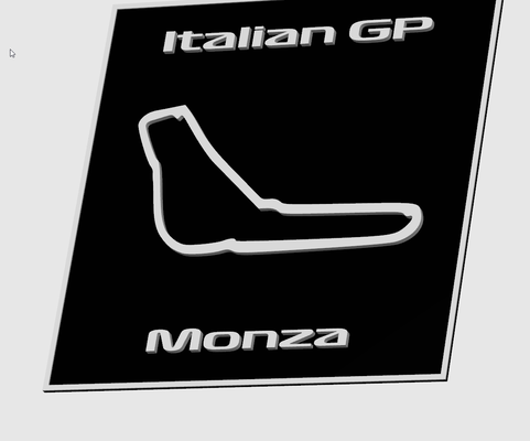 formula 1 - italian gp monza by maegu art 2d formula1 formel1 grand prix 3d print model - Mito3D