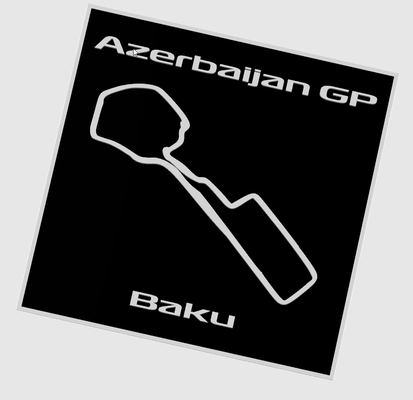 formula 1 - azerbaijan gp baku by maegu art 2d formula1 formel1 grand prix 3d print model - Mito3D