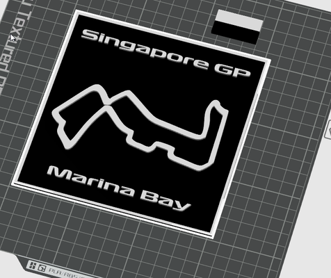 formula 1 - singapore gp marina bay by maegu art 2d formel1 formula1 grand prix 3d print model - Mito3D