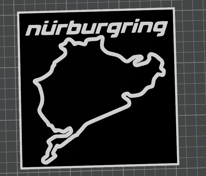 wall art - n rburgring nordschleife by maegu 2d nurburgring racetrack 3D print model - Mito3D