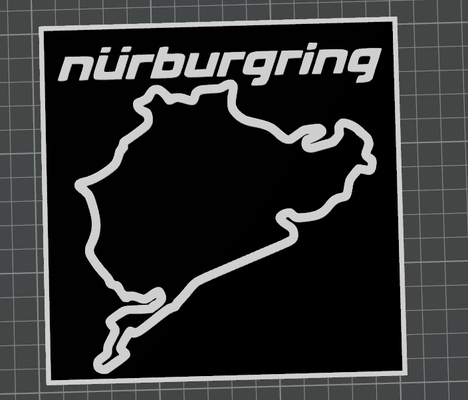 wall art - n rburgring nordschleife by maegu 2d nurburgring racetrack 3d print model - Mito3D