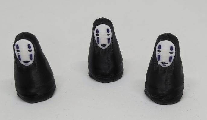 face kaonashi figurina vivace by frihw miniature creature sprizzato ghibli miniatura volto 3d print model - Mito3D