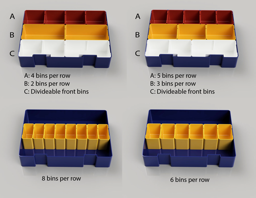 organizer bins vex storage boxes by imaginarydave education models organizing vexrobotics vexiq 3d print model - Mito3D