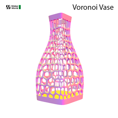 my first voronoi vase by makemyvase giacomoborghi02 household decor makerworld ornament collection decoraations 3d print model - Mito3D
