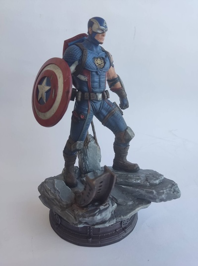 captain america hydra statue remixed by nikos karal toys & games characters marvel 3d print model - Mito3D