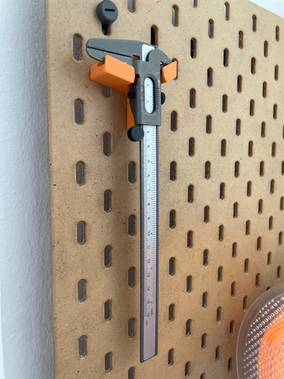 caliper holder ikea skadis by timothyst tools hook mount 3d print model - Mito3D