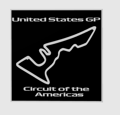 formula 1 - united states gp circuit of americas by maegu art 2d formula1 formel1 grand prix 3d print model - Mito3D