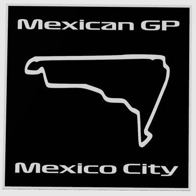 fórmula 1 mexicano gp mexico ciudad by maegu arte 2d formula1 formel1 grandioso prix 3d print model - Mito3D