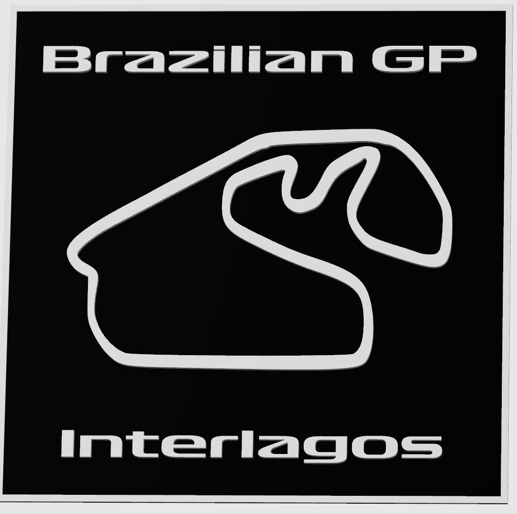 formula 1 brasiliano gp interlagos by maegu arte 2d formula1 formel1 mille dollari prix 3D print model - Mito3D