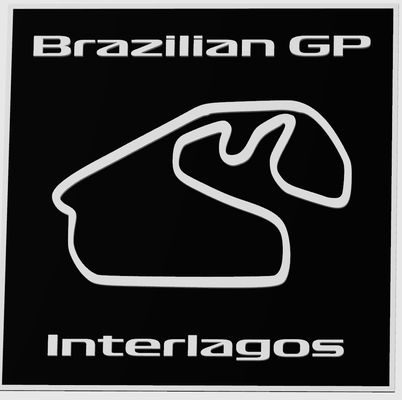 formula 1 brasiliano gp interlagos by maegu arte 2d formula1 formel1 mille dollari prix 3d print model - Mito3D
