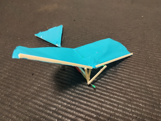 ornithopter by metairic education engineering bird plane paper rubber rubberbabd flying fly motor bionic 3d print model - Mito3D