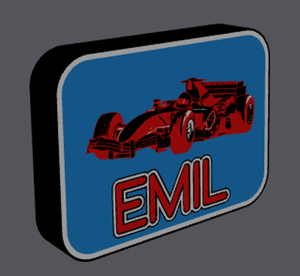 lightbox f1 macchina emil by dv nw arte sculture 3d print model - Mito3D