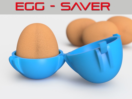 egg - saver by laisch household house models case container transport printinplace easter safe chicken travel save transportation travelcase breakfast pip 3d print model - Mito3D