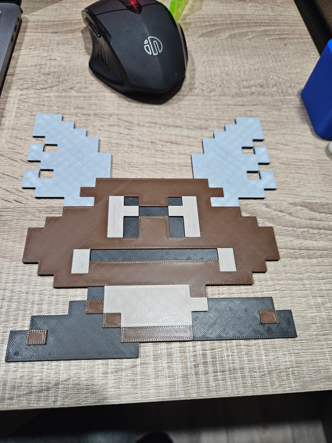 paragoomba by lonergan89 art 2d super mario 8 bit goomba nda 3D print model - Mito3D